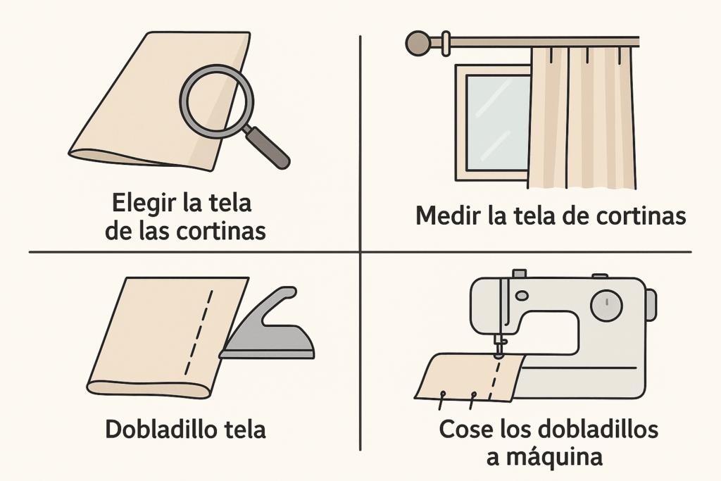 coser cortinas